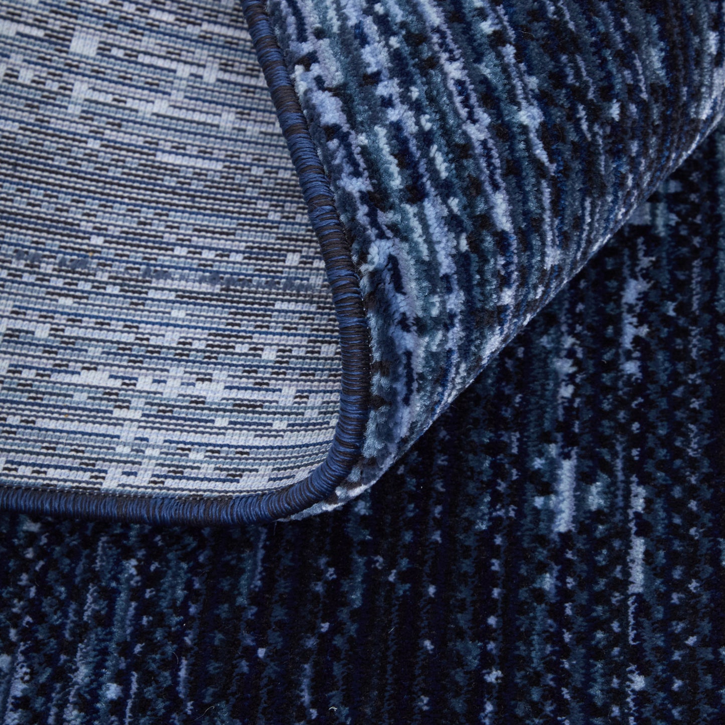 8 x 10 Black & Blue Power Loom Rug