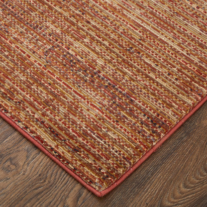 8 x 10 Tan & Brown Power Loom Rug
