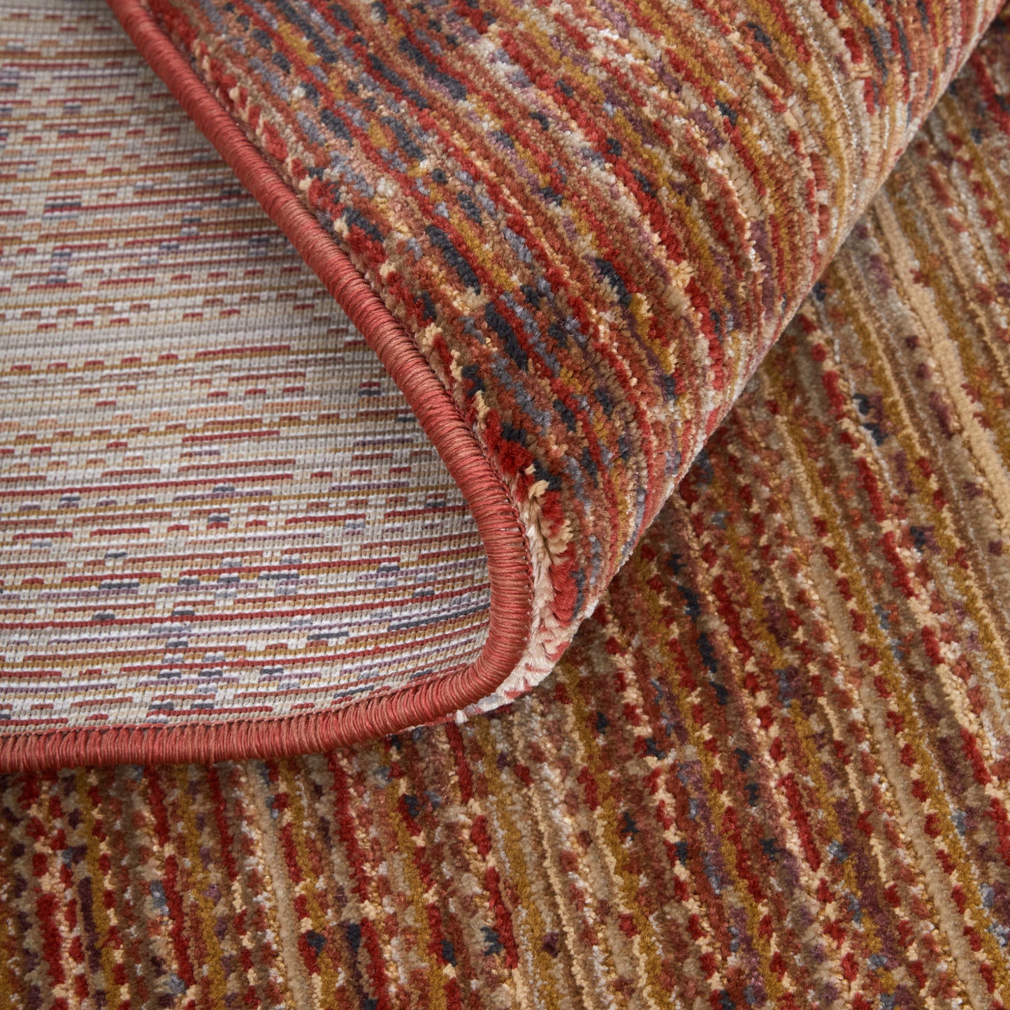 8 x 10 Tan & Brown Power Loom Rug