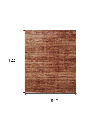 8 x 10 Tan & Brown Power Loom Rug