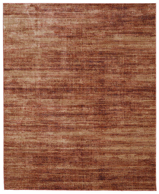 8 x 10 Tan & Brown Power Loom Rug