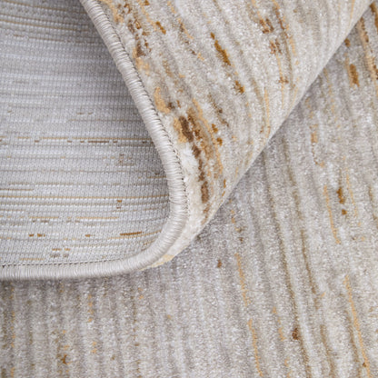 8 x 10 Ivory & Tan Power Loom Rug