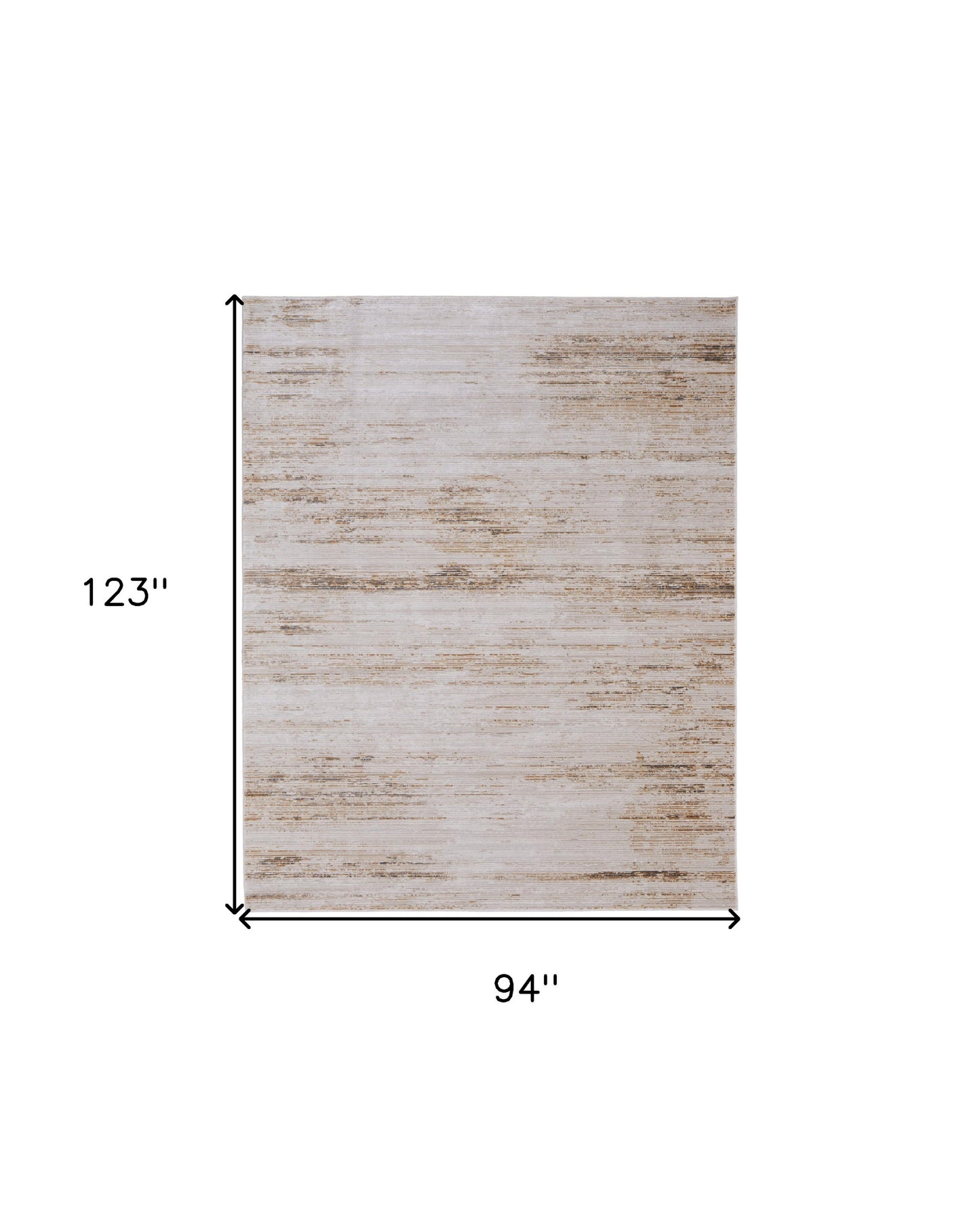 8 x 10 Ivory & Tan Power Loom Rug
