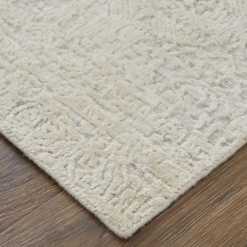 4 x 6 Gray & Ivory Hand Woven Rug