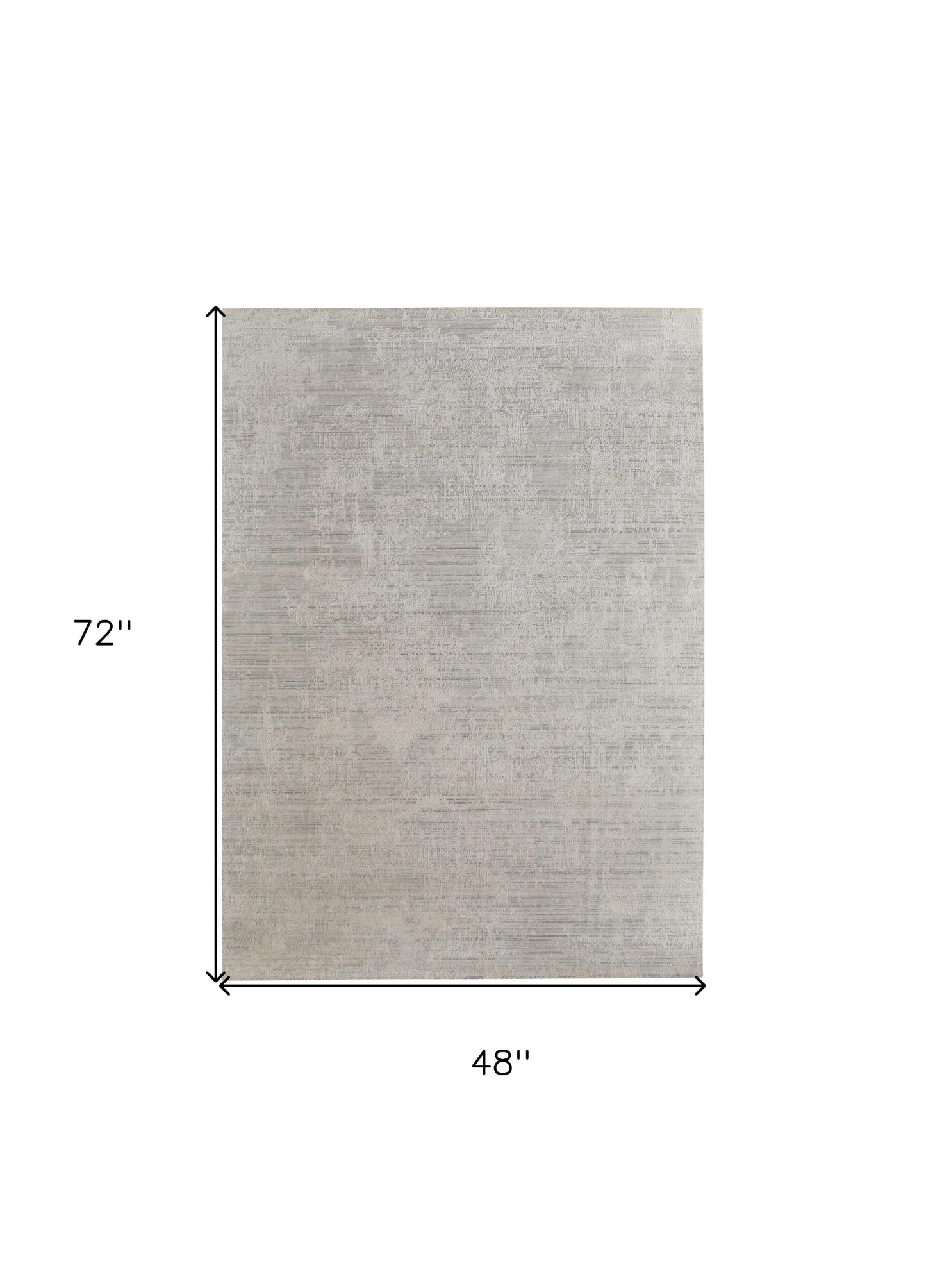 4 x 6 Gray & Ivory Hand Woven Rug