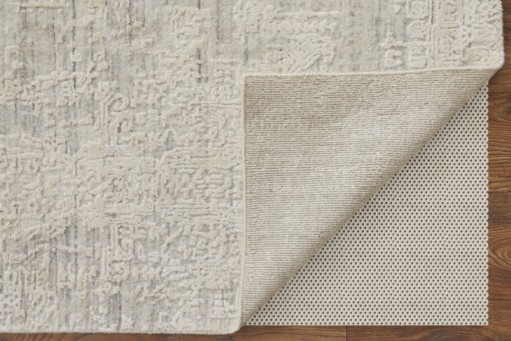 9 x 12 Gray & Ivory Hand Woven Rug