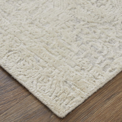 9 x 12 Gray & Ivory Hand Woven Rug