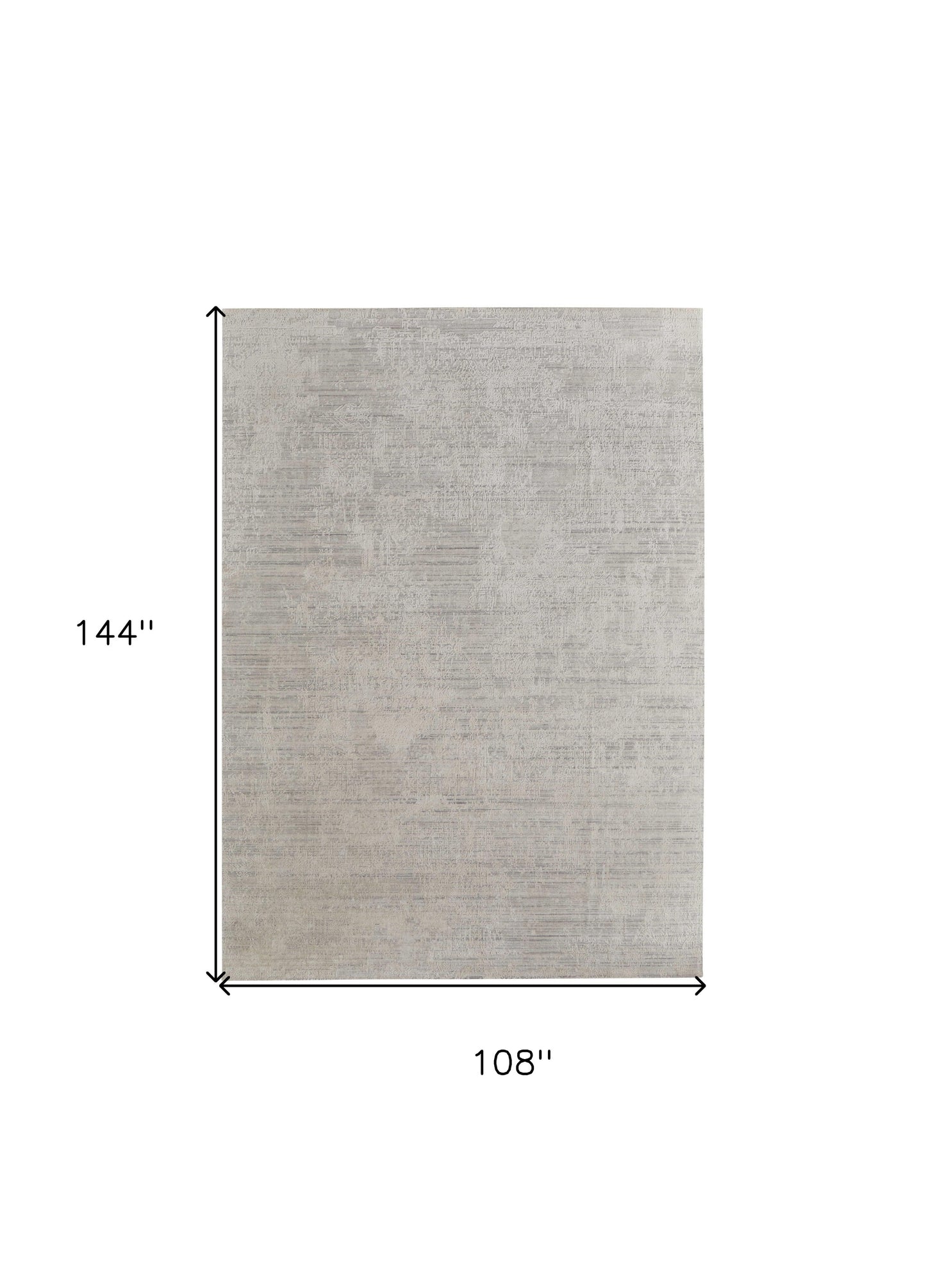 9 x 12 Gray & Ivory Hand Woven Rug