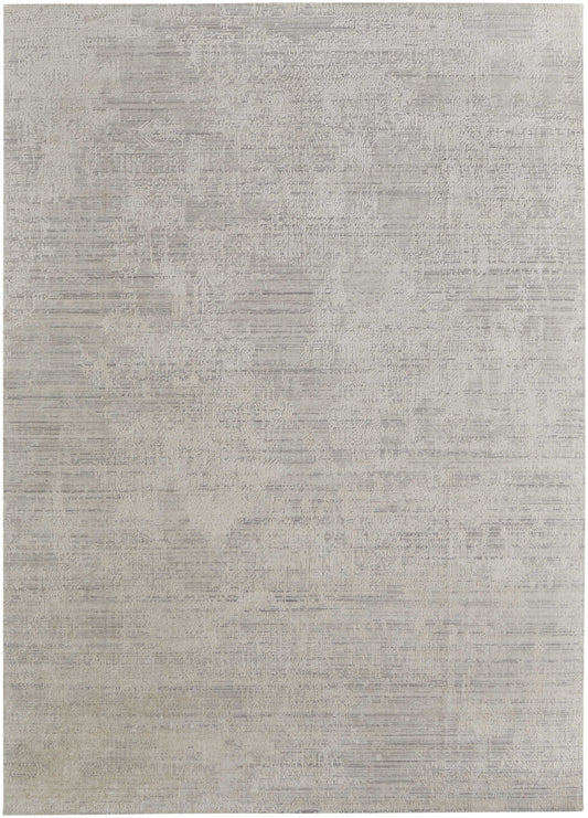 12 x 15 Gray & Ivory Hand Woven Rug