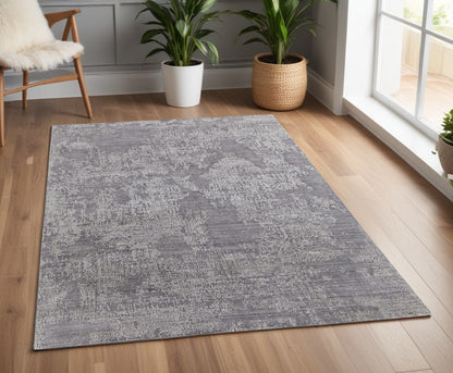 4 x 6 Gray Hand Woven Rug