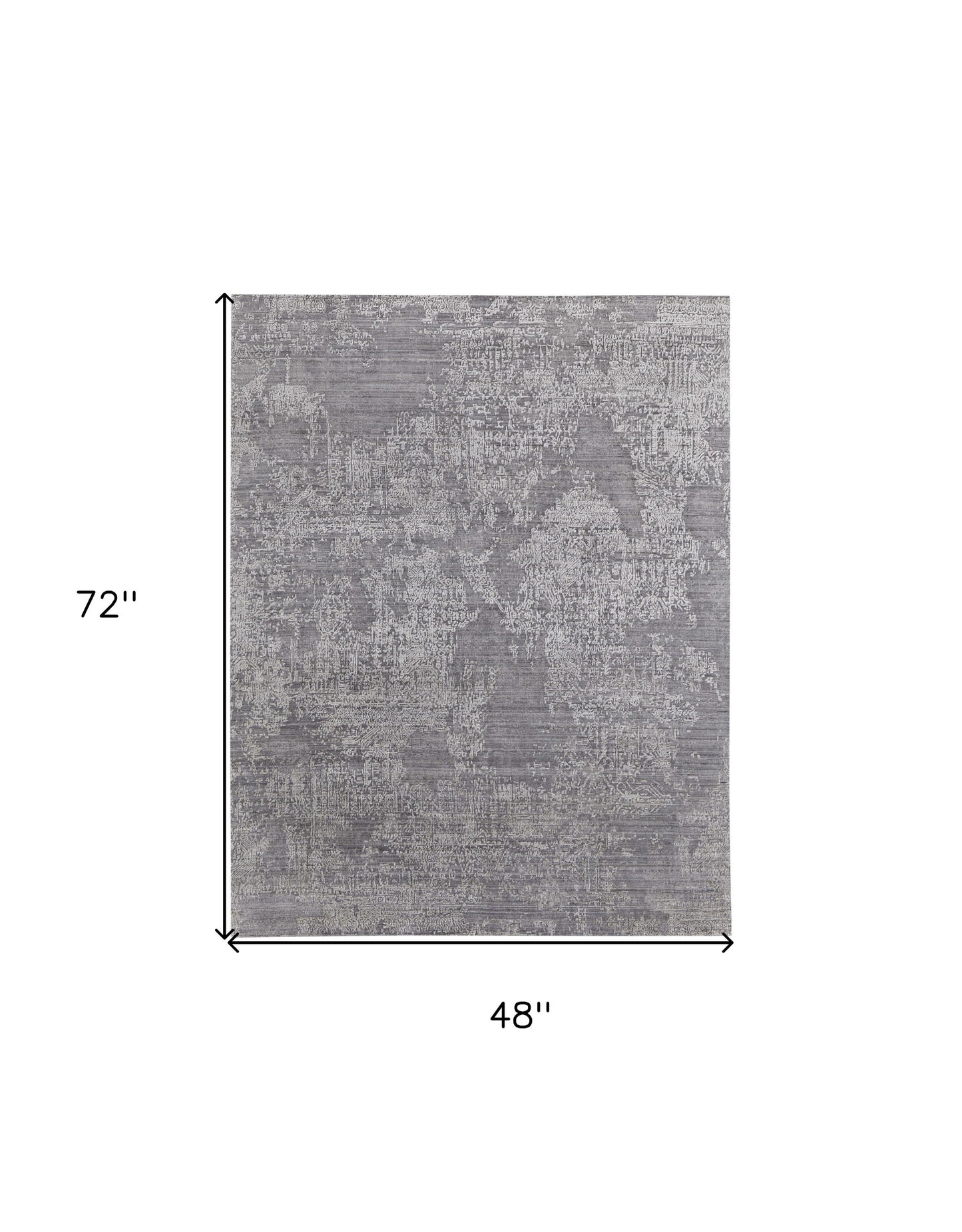 4 x 6 Gray Hand Woven Rug