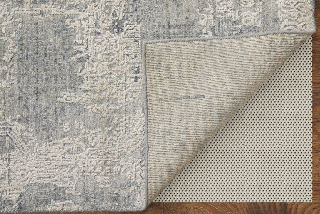 4 x 6 Gray & Silver Hand Woven Rug