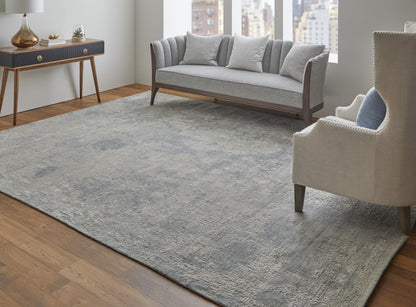4 x 6 Gray & Silver Hand Woven Rug