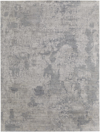 4 x 6 Gray & Silver Hand Woven Rug