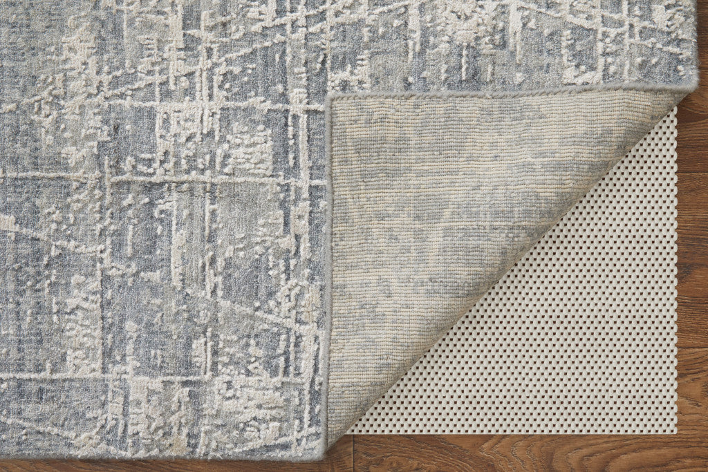 4 x 6 Gray & Silver Hand Woven Rug