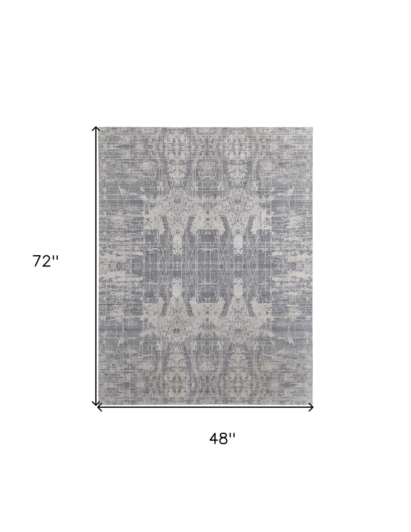 4 x 6 Gray & Silver Hand Woven Rug