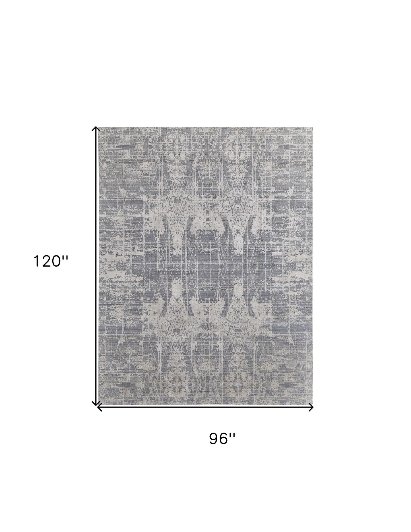 8 x 10 Gray & Silver Hand Woven Rug