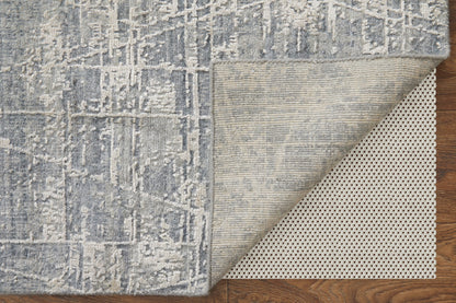 9 x 12 Gray & Silver Hand Woven Rug