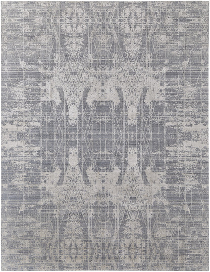 9 x 12 Gray & Silver Hand Woven Rug