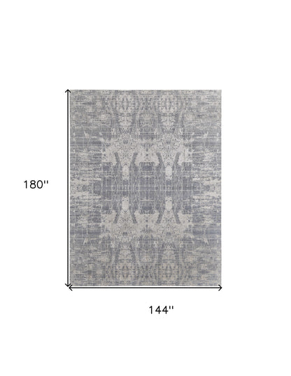 12 x 15 Gray & Silver Hand Woven Rug