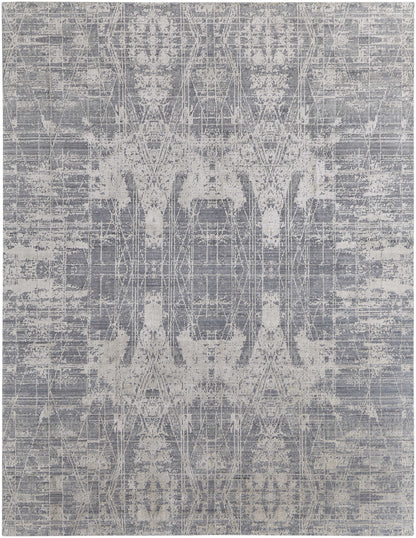 12 x 15 Gray & Silver Hand Woven Rug
