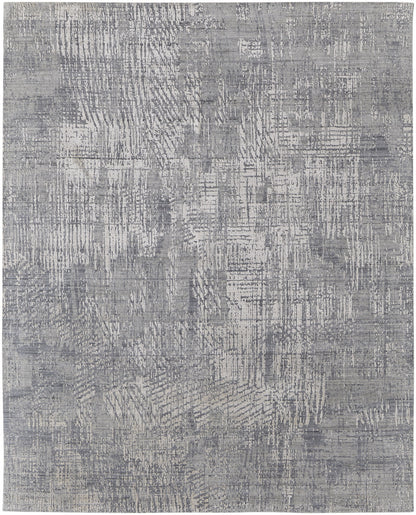 4 x 6 Gray & Silver Hand Woven Rug