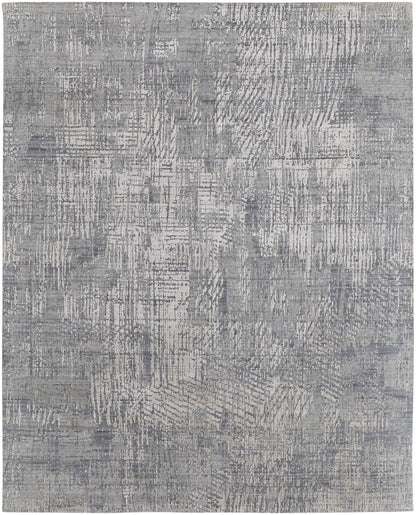 4 x 6 Gray & Silver Hand Woven Rug