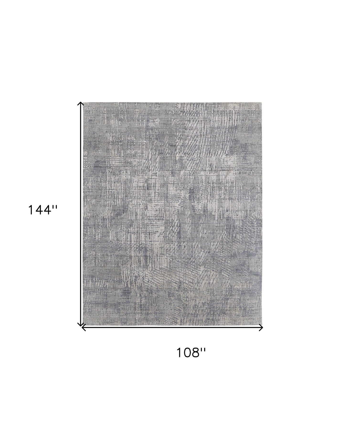9 x 12 Gray & Silver Hand Woven Rug