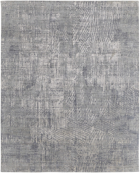 9 x 12 Gray & Silver Hand Woven Rug