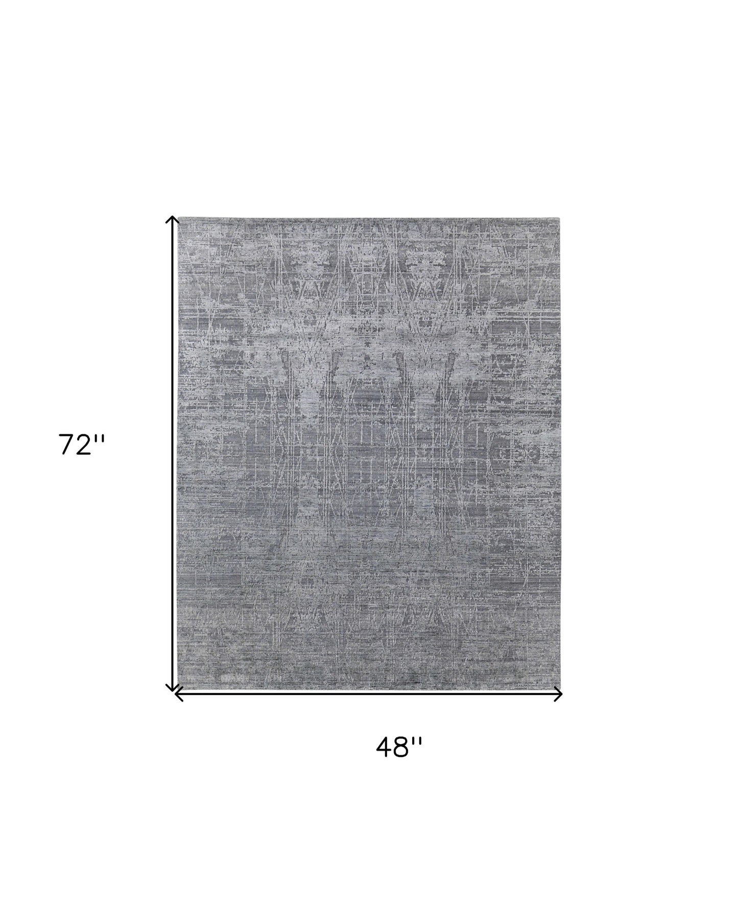 4 x 6 Gray & Silver Hand Woven Rug