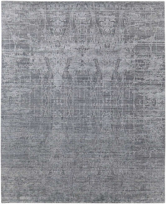 4 x 6 Gray & Silver Hand Woven Rug