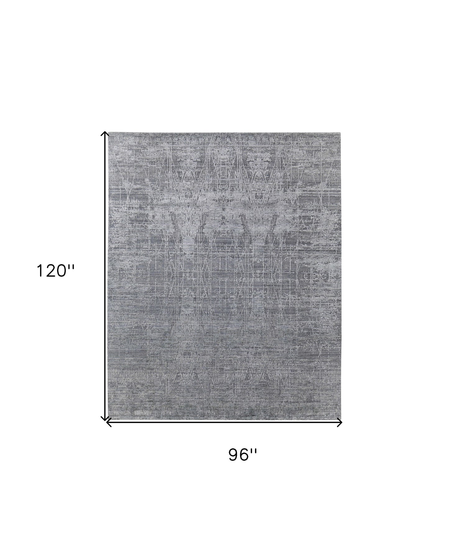 8 x 10 Gray & Silver Hand Woven Rug