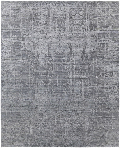9 x 12 Gray & Silver Hand Woven Rug
