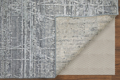 12 x 15 Gray & Silver Hand Woven Rug