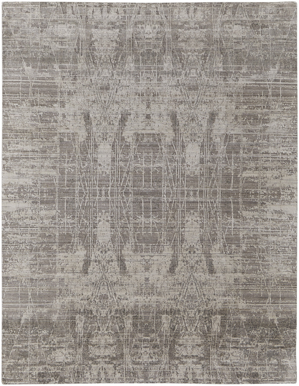 12 x 15 Gray & Silver Hand Woven Rug