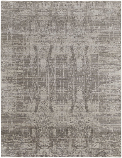 4 x 6 Gray & Silver Hand Woven Rug