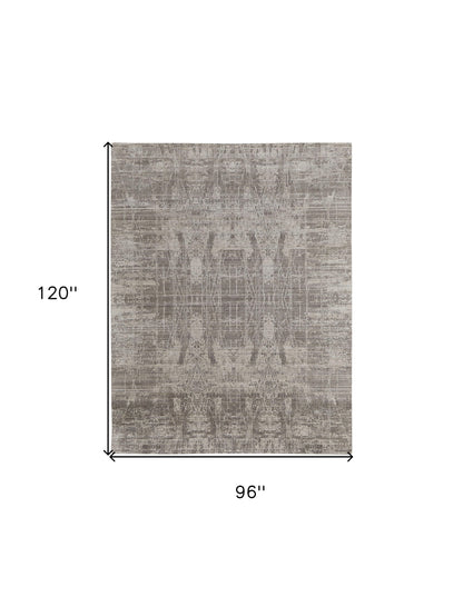 8 x 10 Gray & Silver Hand Woven Rug