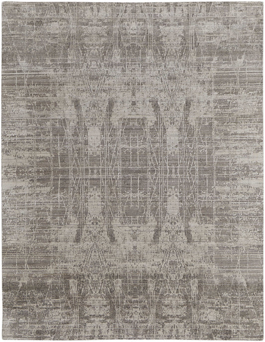 9 x 12 Gray & Silver Hand Woven Rug