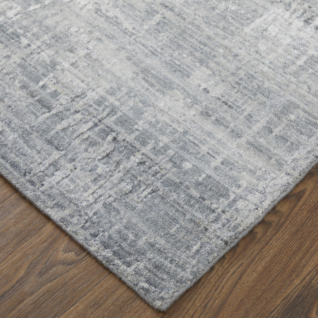 4 x 6 Light Blue & Silver Hand Woven Rug