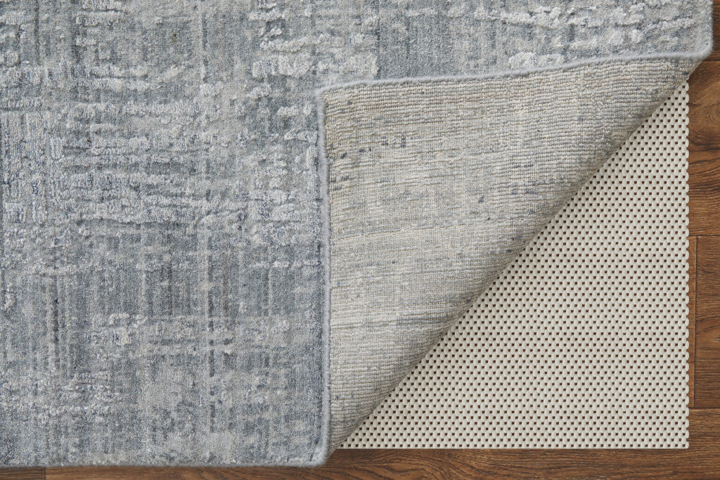 4 x 6 Light Blue & Silver Hand Woven Rug