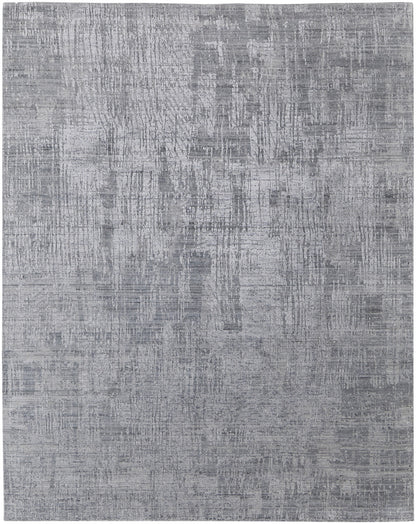 4 x 6 Light Blue & Silver Hand Woven Rug