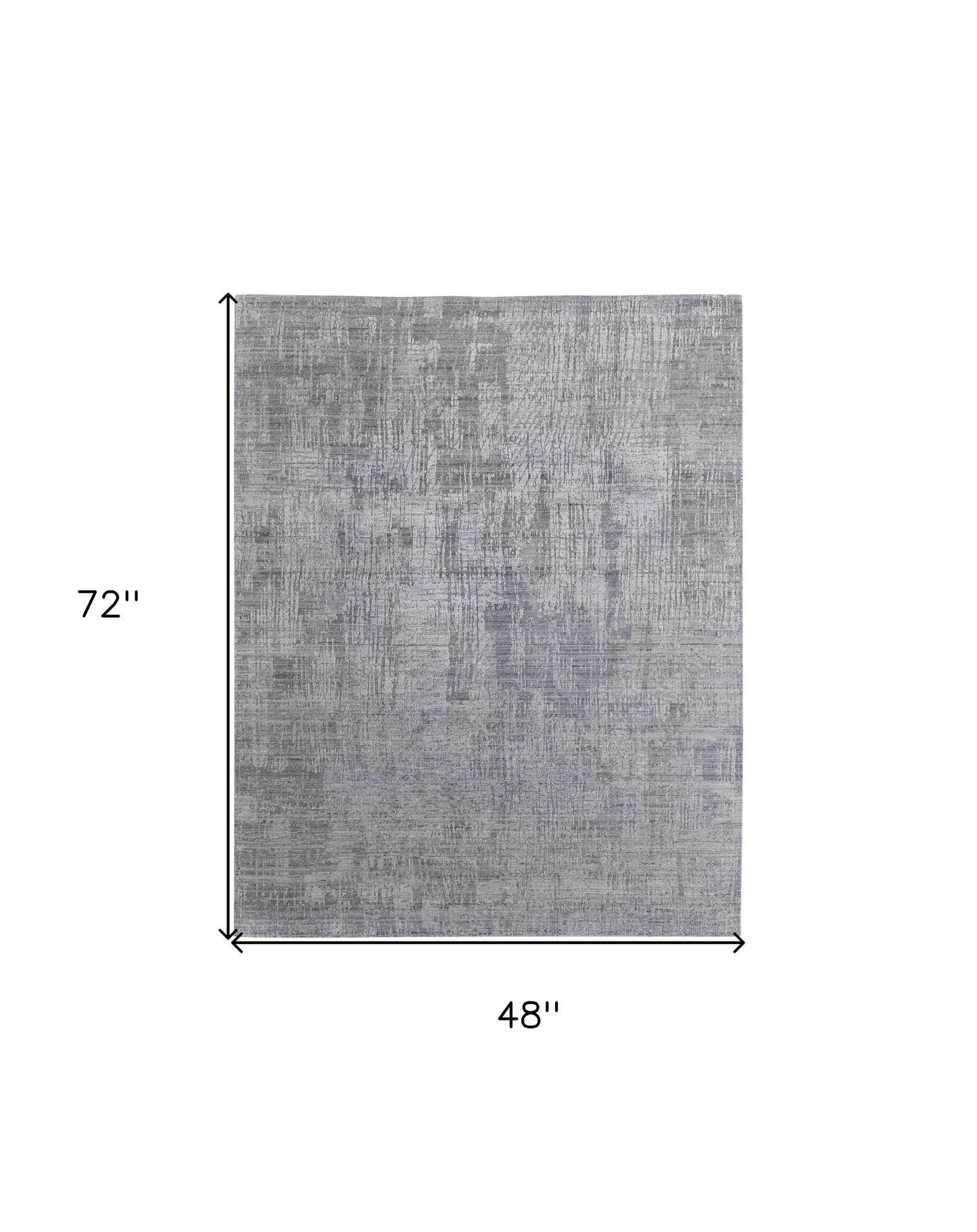 4 x 6 Light Blue & Silver Hand Woven Rug