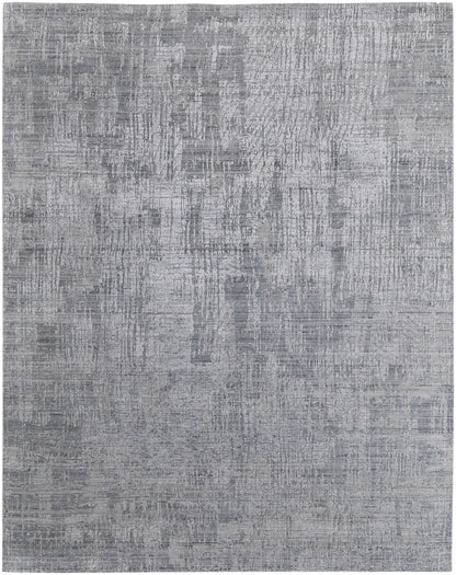 4 x 6 Light Blue & Silver Hand Woven Rug