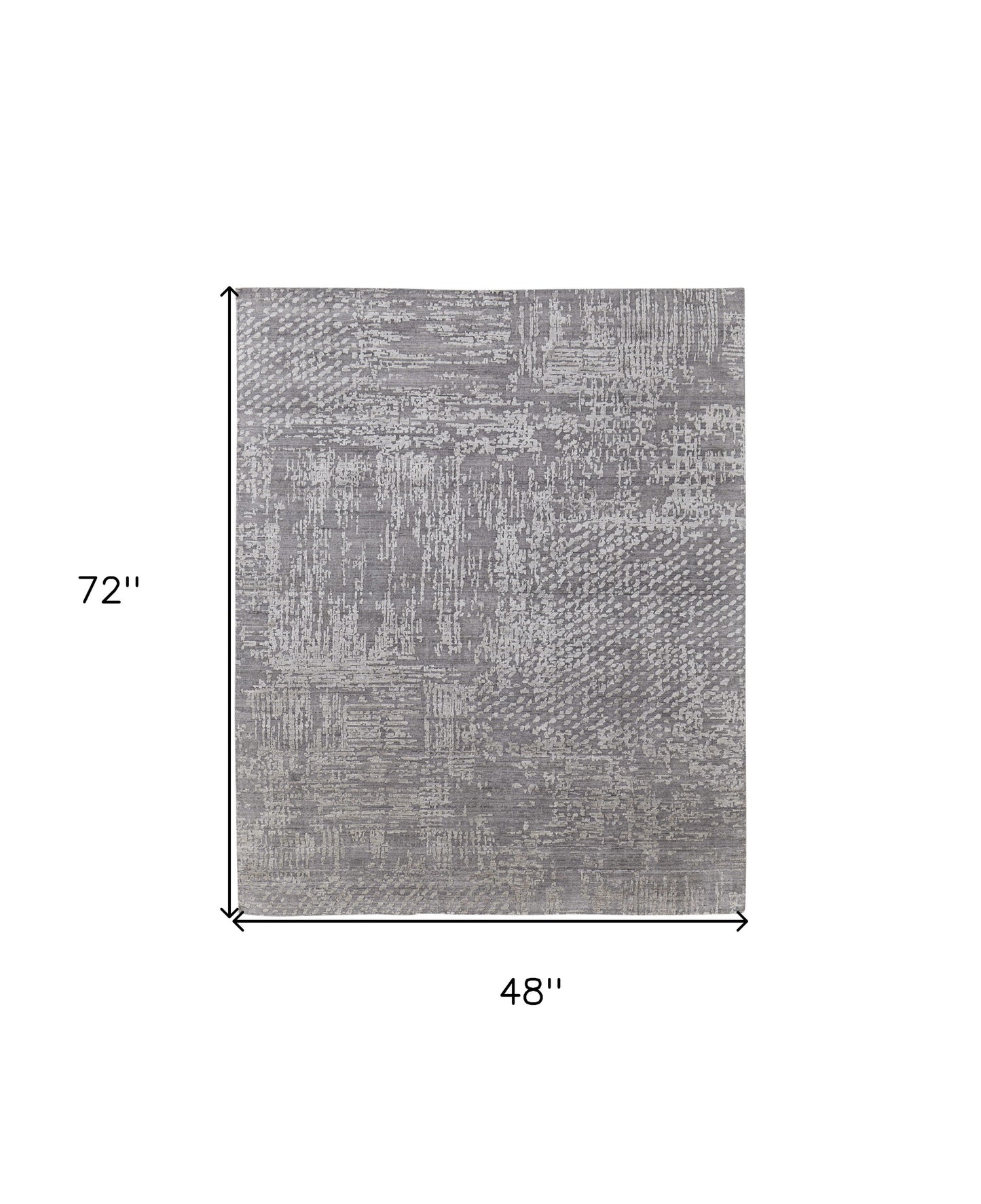4 x 6 Gray & Silver Hand Woven Rug