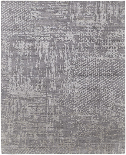 4 x 6 Gray & Silver Hand Woven Rug