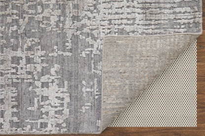 9 x 12 Gray & Silver Hand Woven Rug