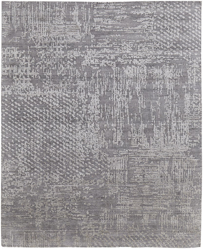 9 x 12 Gray & Silver Hand Woven Rug