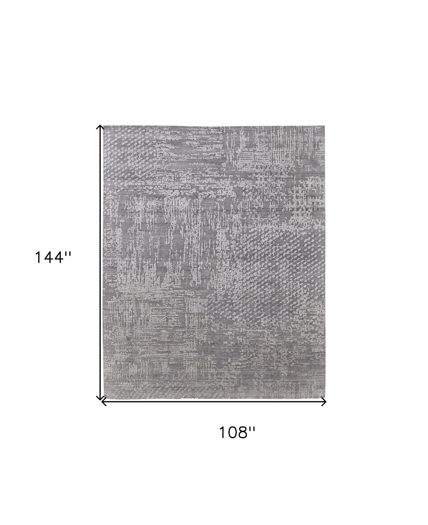 9 x 12 Gray & Silver Hand Woven Rug