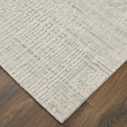 4 x 6 Ivory & Gray Hand Woven Rug