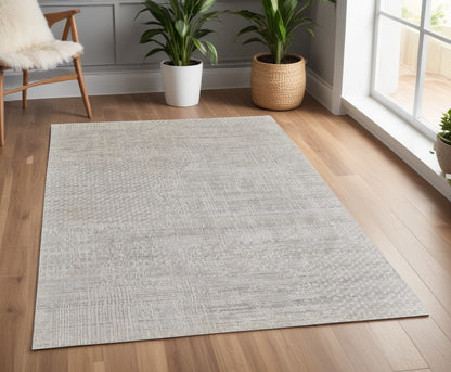 4 x 6 Ivory & Gray Hand Woven Rug